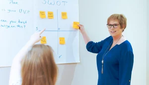 Shawna Quigley PCC teaches a team of sales professionals