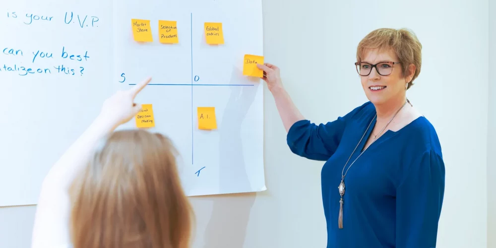 Shawna Quigley PCC teaches a team of sales professionals